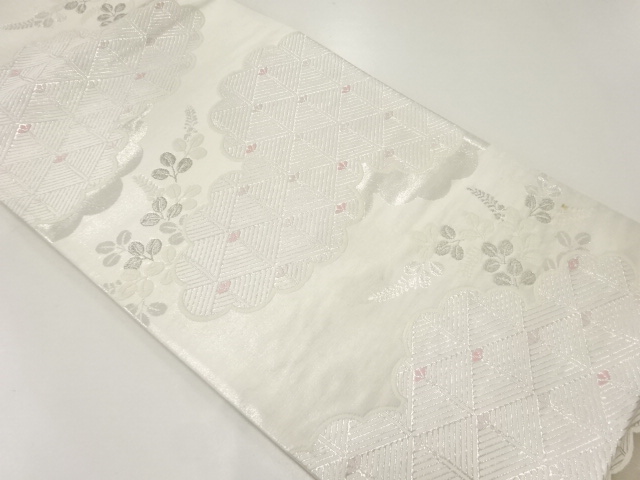 アンティーク　雲に若松模様織出し袋帯（材料）